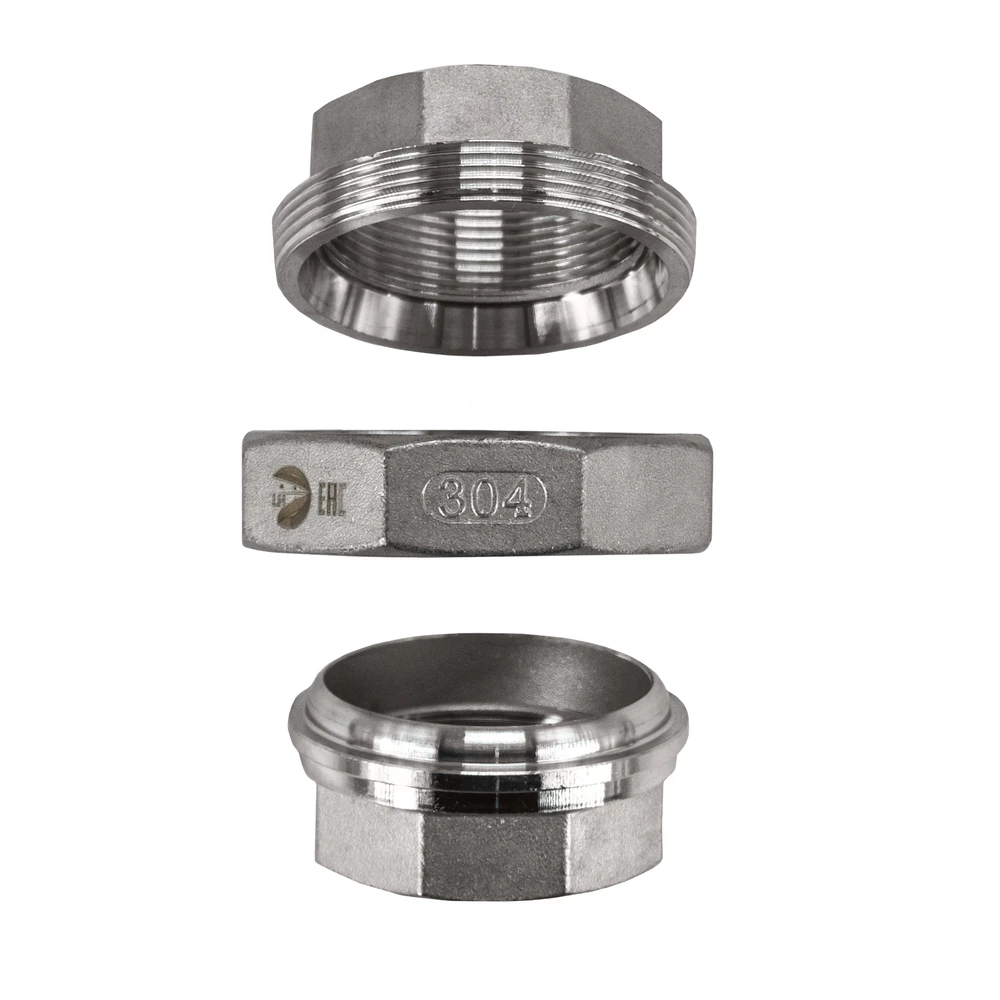 Американка NewKey NK-ADC/4 1/2″ Ду15 Ру16 муфтовая, присоединение - внутренняя / внутренняя резьба, корпус - нержавеющая сталь AISI304 (CF8)