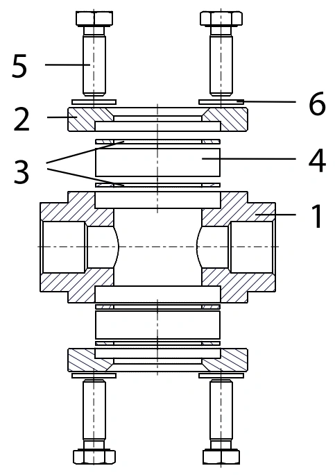 Стекло смотровое АДЛ CC03 3/4″ Ду20 Ру40 резьбовое корпус – углеродистая сталь, двустороннее