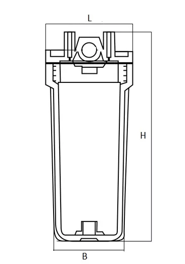 Магистральный фильтр для воды Аквабрайт АБФ-НЕРЖ-34 Slim Line 10″, резьба 3/4″ (кронштейн, ключ)