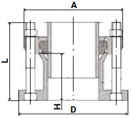 Муфта соединительная ПФРК CCFS1212E-FS Ду200 Ру10/16, корпус - чугун GGG450-10, уплотнение - EPDM, обжимной диаметр 218-235мм TIAN