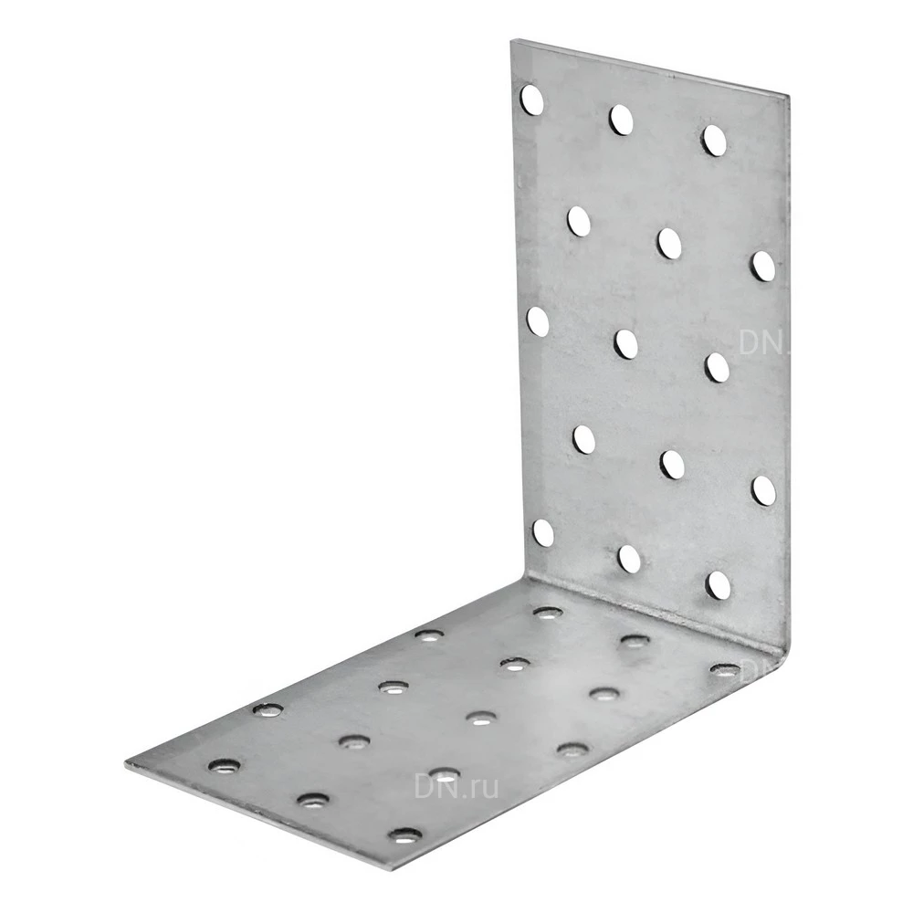 Уголок равносторонний Китай KUR 50х80х80мм, материал - сталь оцинкованная, упаковка - 50шт