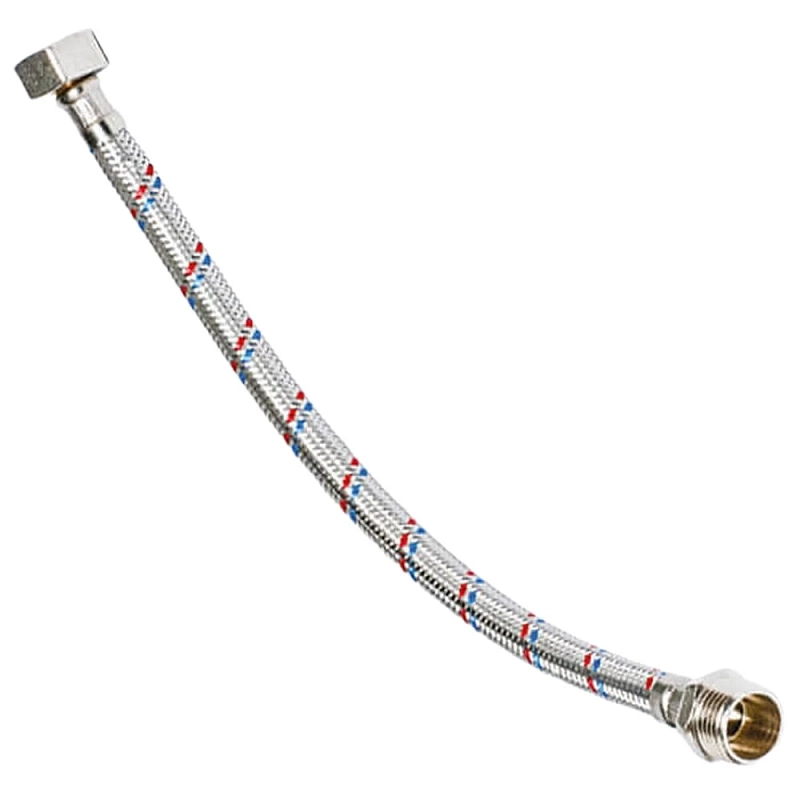 Подводка гибкая для воды ALTSTREAM Base Гигант 1/2″x1,5м d=20 мм оплетка нержавеющая сталь, накидная гайка/штуцер