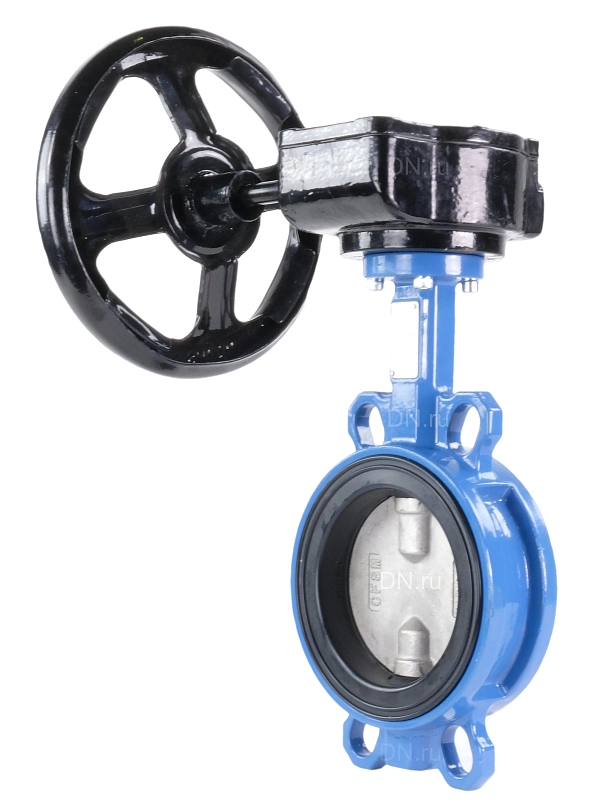 Затвор дисковый поворотный Tecofi VPI 4449-08 Ду125 Ру16 межфланцевый, корпус - ковкий чугун EN-GJS-500-7, диск - нержавеющая сталь CF8M, уплотнение - EPDM, с редуктором VPNREDUCT F07