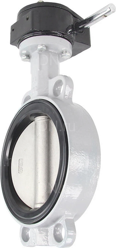 Затвор дисковый поворотный ABRA BUV-VF863D Ду200 Ру16 межфланцевый, корпус - чугун GG25, диск - нержавеющая сталь AISI 316, уплотнение - NBR, с редуктором