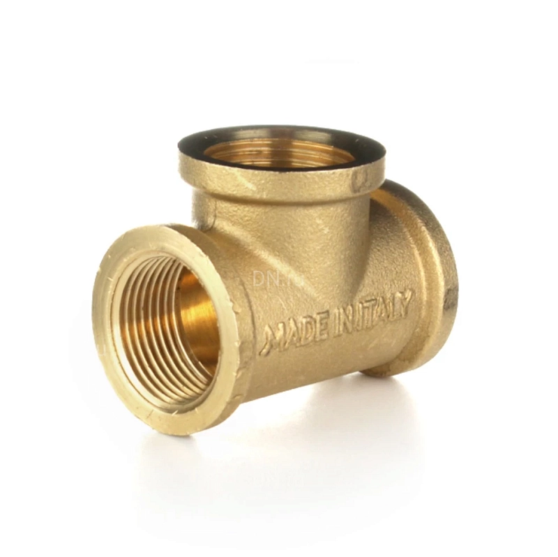 Тройник равнопроходной ELSEN Metalit 1/2″ Ду15 Ру16 90° корпус – латунь CW617N, присоединение – внутренняя резьба EBF07.12