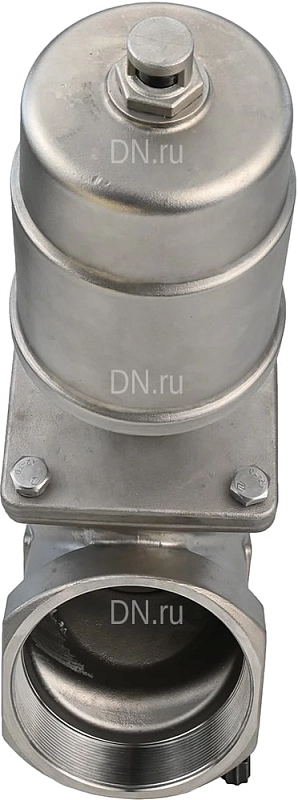 Клапан отсечной пневматический 1/2″ Ду15 Ру16, корпус - нержавеющая сталь SS316, резьбовой, Y-образный, корпус привода - нержавеющая сталь CF8M (VSP3232PV-T-1PNC)