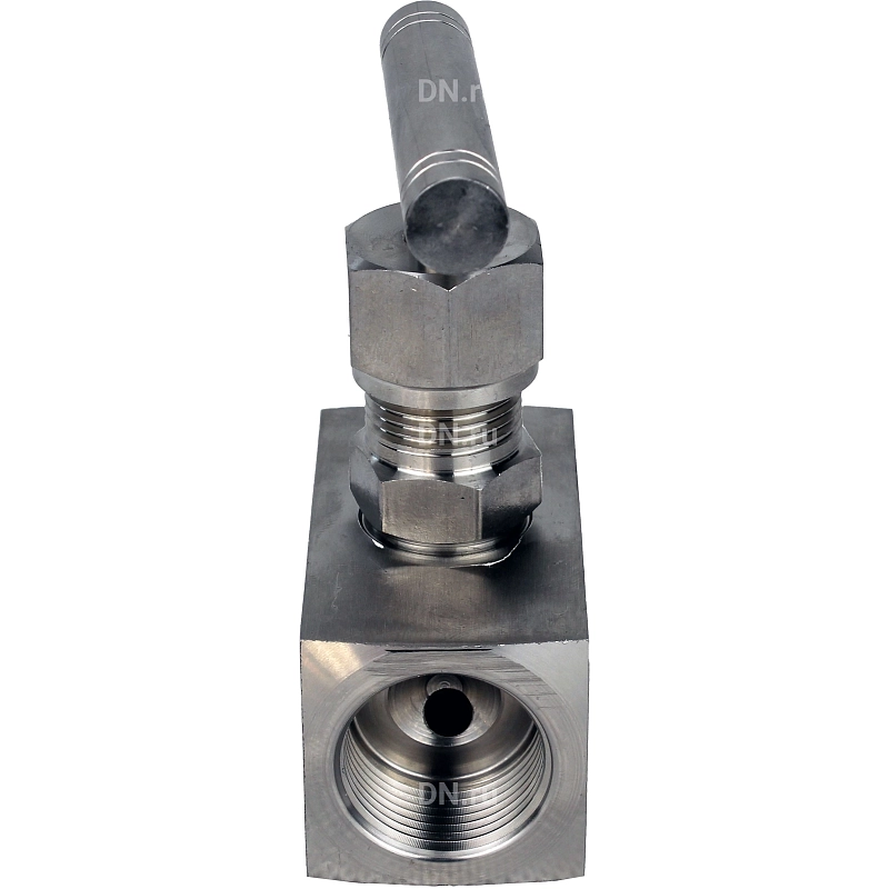 Клапан игольчатый VN3232M-T-Ht 2″ Ду50 Ру400 резьбовой, корпус - нержавеющая сталь 316, уплотнение - металл, с Т-образной рукояткой